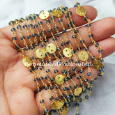 Blue Topaz Rosary Chain, Blue Chain, Charm Chain, Jewelry Making Chain, Women Chain, Necklace Chain – SELLING BY FOOT
